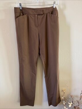 Lafayette 148 New York Brown Straight-Leg Pants